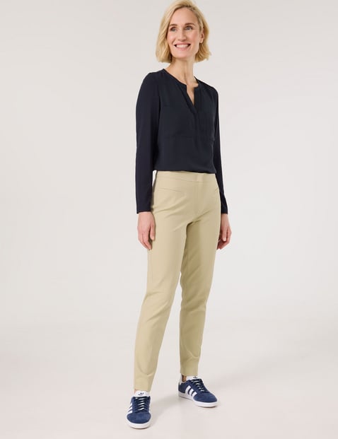 GERRY WEBER Damen 7/8 Stretchhose KIR꞉STY CITYSTYLE Mittlere Leibhöhe Beige von Gerry Weber