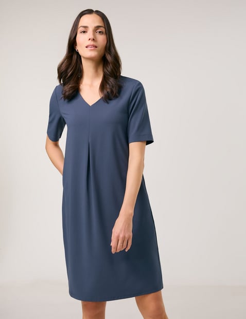 GERRY WEBER Damen A-Linien-Kleid mit Faltendetail Blau von Gerry Weber