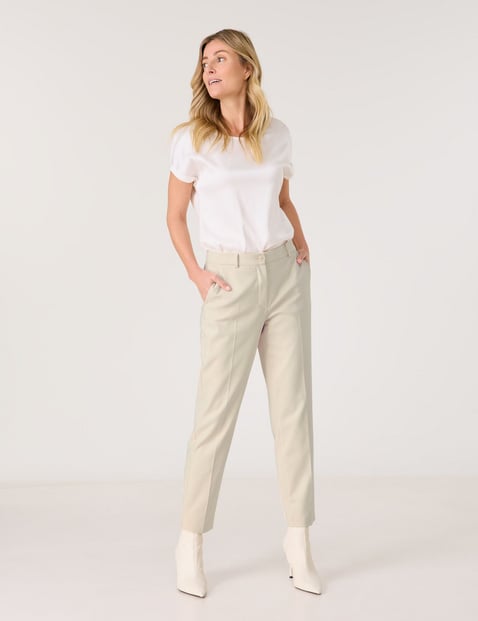 GERRY WEBER Damen Bequeme Chino mit Saumschlitzen Mittlere Leibhöhe Beige von Gerry Weber