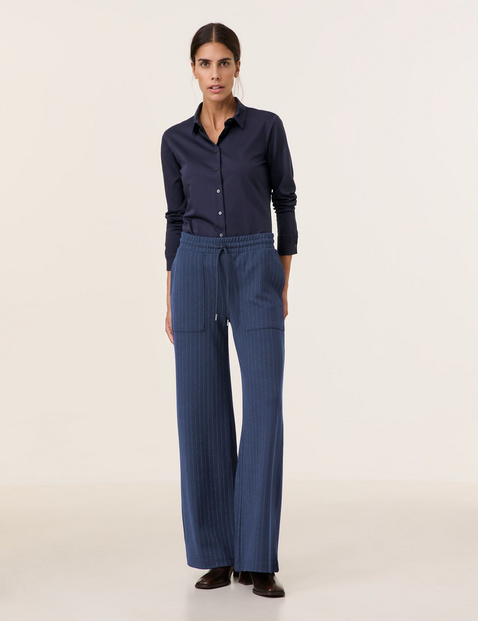 GERRY WEBER Damen Schlupfhose mit Lurex-Streifen Mittlere Leibhöhe Blau GERRY WEBER Damen Schlupfhose mit Lurex-Streifen Mittlere Leibhöhe Blau von Gerry Weber