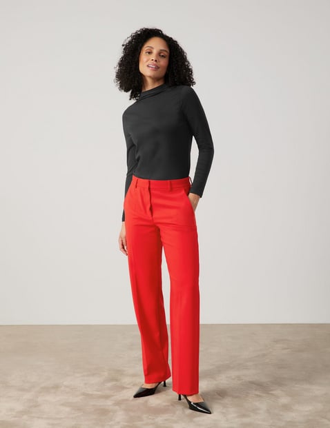 GERRY WEBER Damen Fließende Hose mit Bügelfalte Rot von Gerry Weber