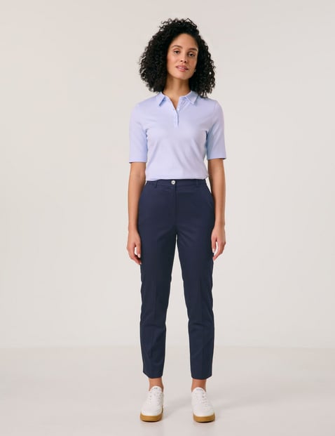 GERRY WEBER Damen Klassische Chino mit Stretchkomfort Mittlere Leibhöhe Blau von Gerry Weber