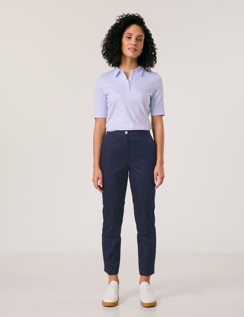 GERRY WEBER Damen Klassische Chino mit Stretchkomfort Baumwolle Mittlere Leibhöhe Blau von Gerry Weber