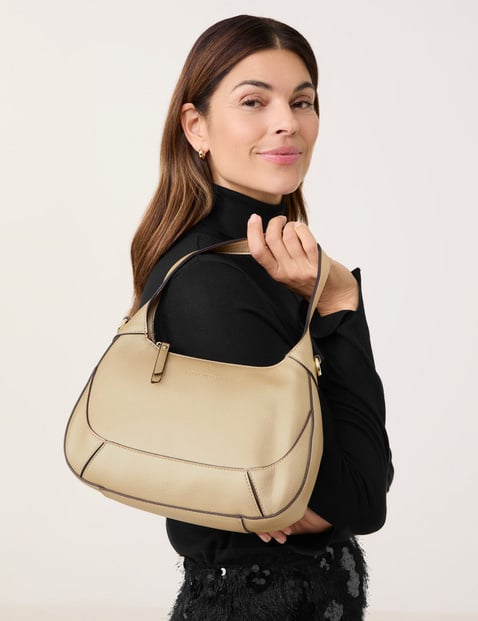 GERRY WEBER Damen Mittelgroßer Hobo mit Schulterriemen Polyurethan unifarben Tasche Gold von Gerry Weber