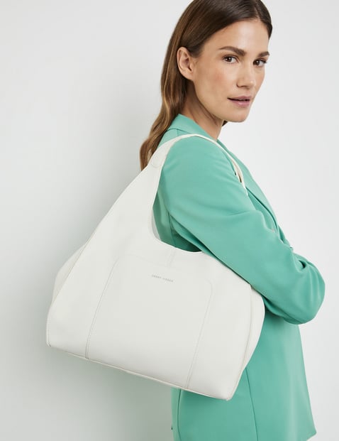 GERRY WEBER Damen Modische Handtasche mit Kosmetiktäschchen Polyurethan Weiss von Gerry Weber