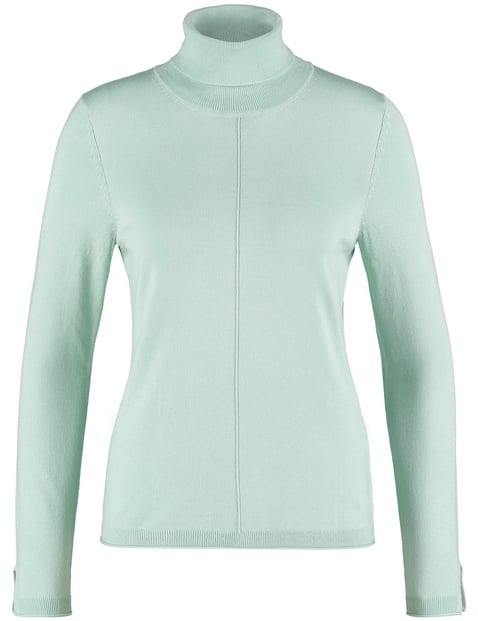 GERRY WEBER Damen Rollkragenpullover mit Armschlitzen Langarm Grün von Gerry Weber