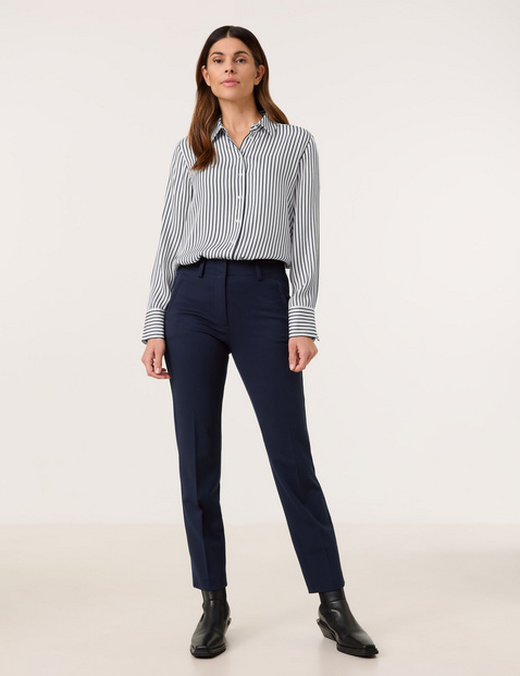 GERRY WEBER Damen Schlichte 7/8 Stoffhose Viskose Mittlere Leibhöhe Blau GERRY WEBER Damen Schlichte 7/8 Stoffhose Viskose Mittlere Leibhöhe Blau von Gerry Weber