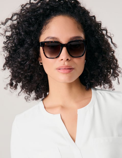 GERRY WEBER Damen Sonnenbrille mit Maserung Acetat, Braun gemustert von Gerry Weber