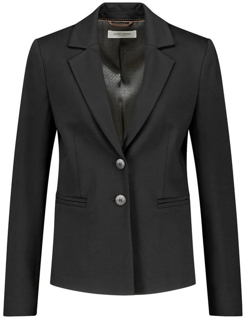 GERRY WEBER Damen Taillierter Blazer 60cm Langarm Revers Viskose Schwarz von Gerry Weber