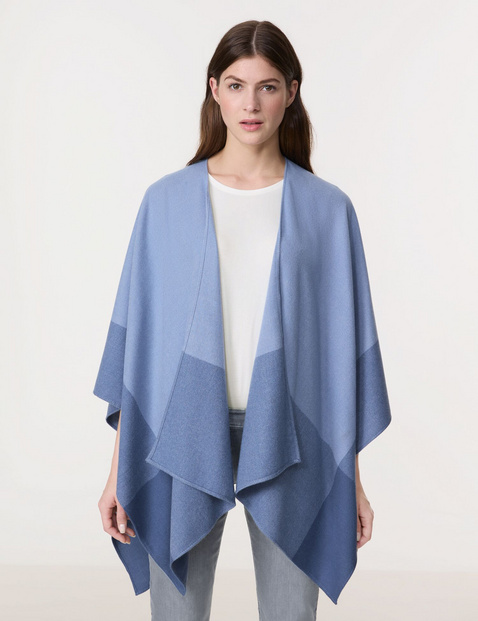 GERRY WEBER Damen Weiches Cape 75cm Blau von Gerry Weber