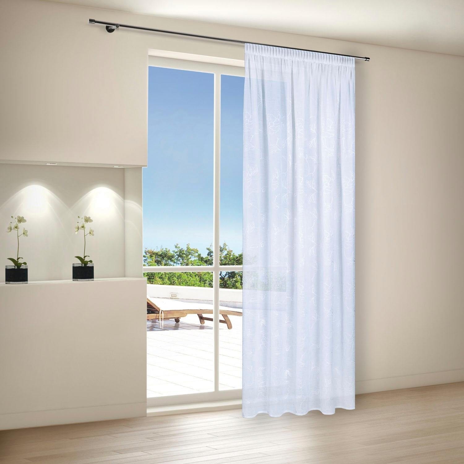 Gerster Vorhang »Gray«, (1 St.), HxB: 245x140, Fertigschal mit Kordelstickerei Gerster Vorhang »Gray«, (1 St.), HxB: 245x140, Fertigschal mit Kordelstickerei von Gerster