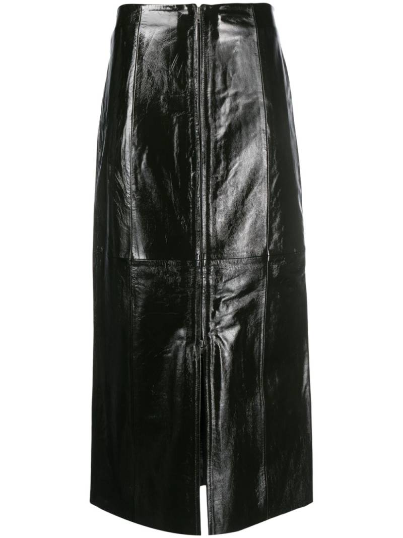 Gestuz IdanaGZ leather midi skirt - Green von Gestuz