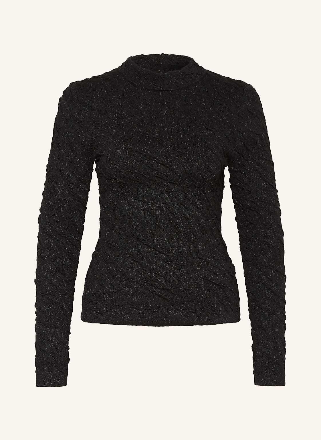 Gestuz Pullover Pillagz Mit Cut-Out Und Glitzergarn schwarz Gestuz Pullover Pillagz Mit Cut-Out Und Glitzergarn schwarz von Gestuz