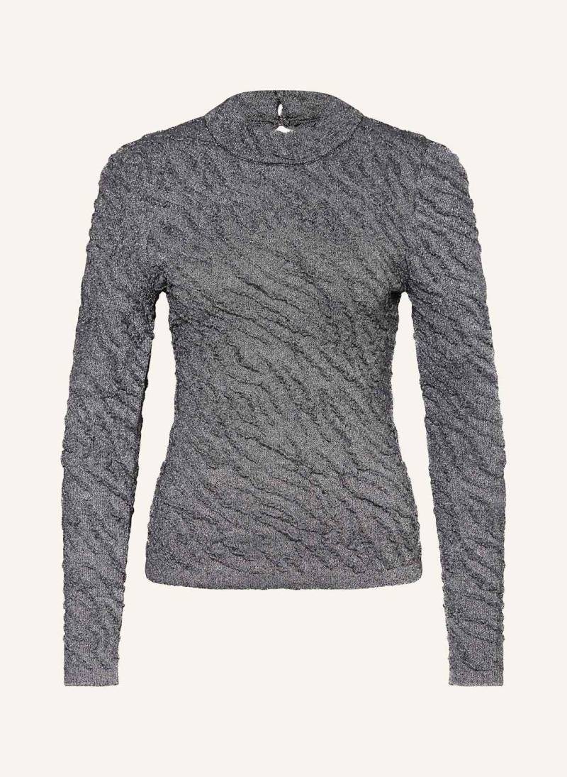 Gestuz Pullover Pillagz Mit Cut-Out Und Glitzergarn silber von Gestuz