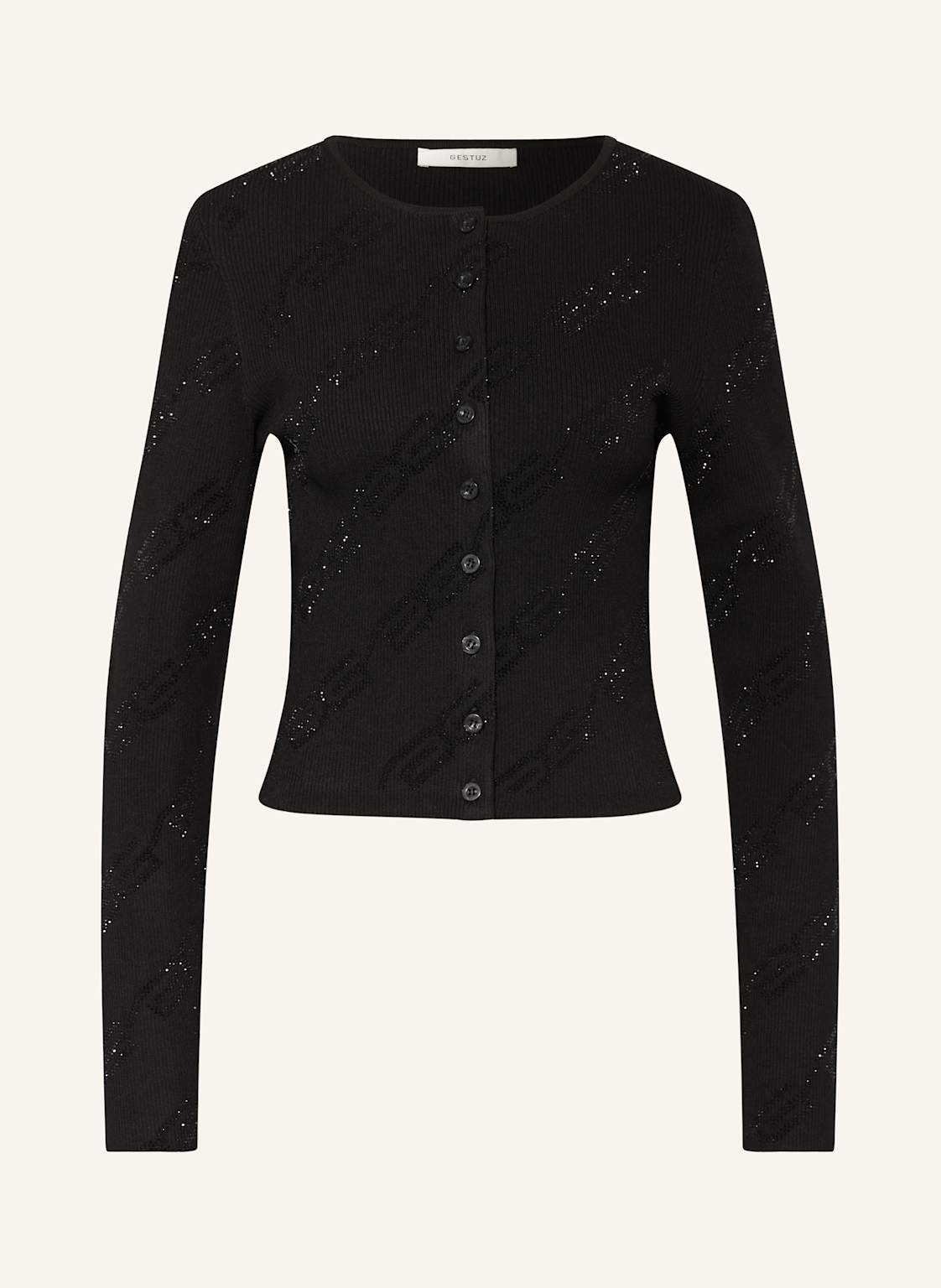 Gestuz Strickjacke Sayagz Mit Schmucksteinen schwarz Gestuz Strickjacke Sayagz Mit Schmucksteinen schwarz von Gestuz