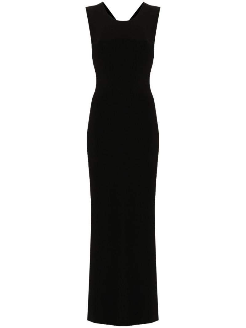 Gestuz criss-cross knitted maxi dress - Black von Gestuz