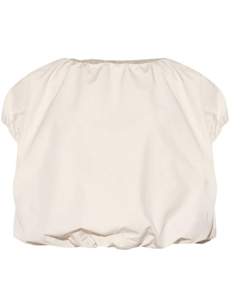 Gestuz cropped short-sleeve blouse - Neutrals von Gestuz