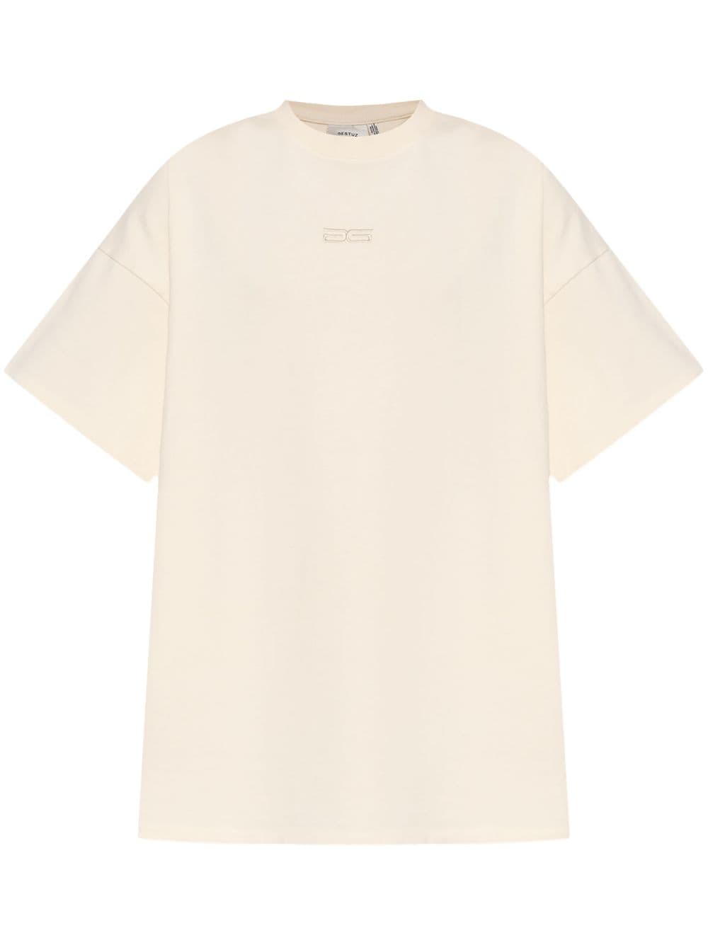 Gestuz embroidered logo t-shirt - Neutrals von Gestuz