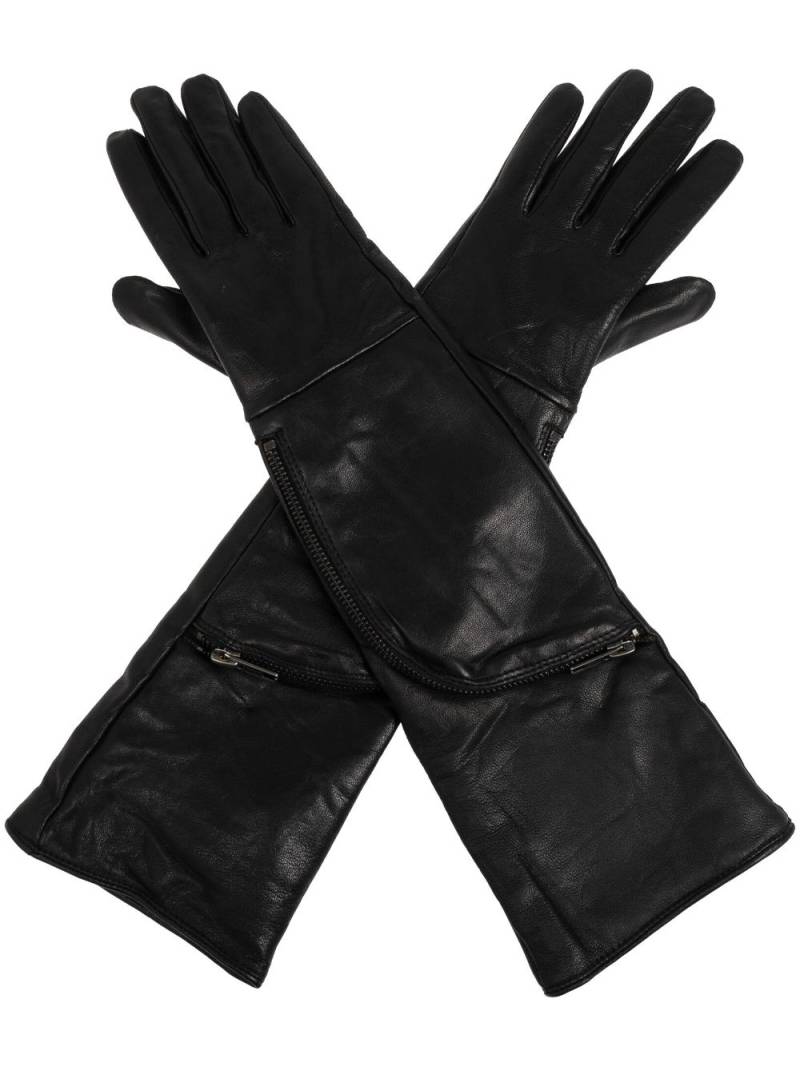 Gestuz leather gloves - Black von Gestuz