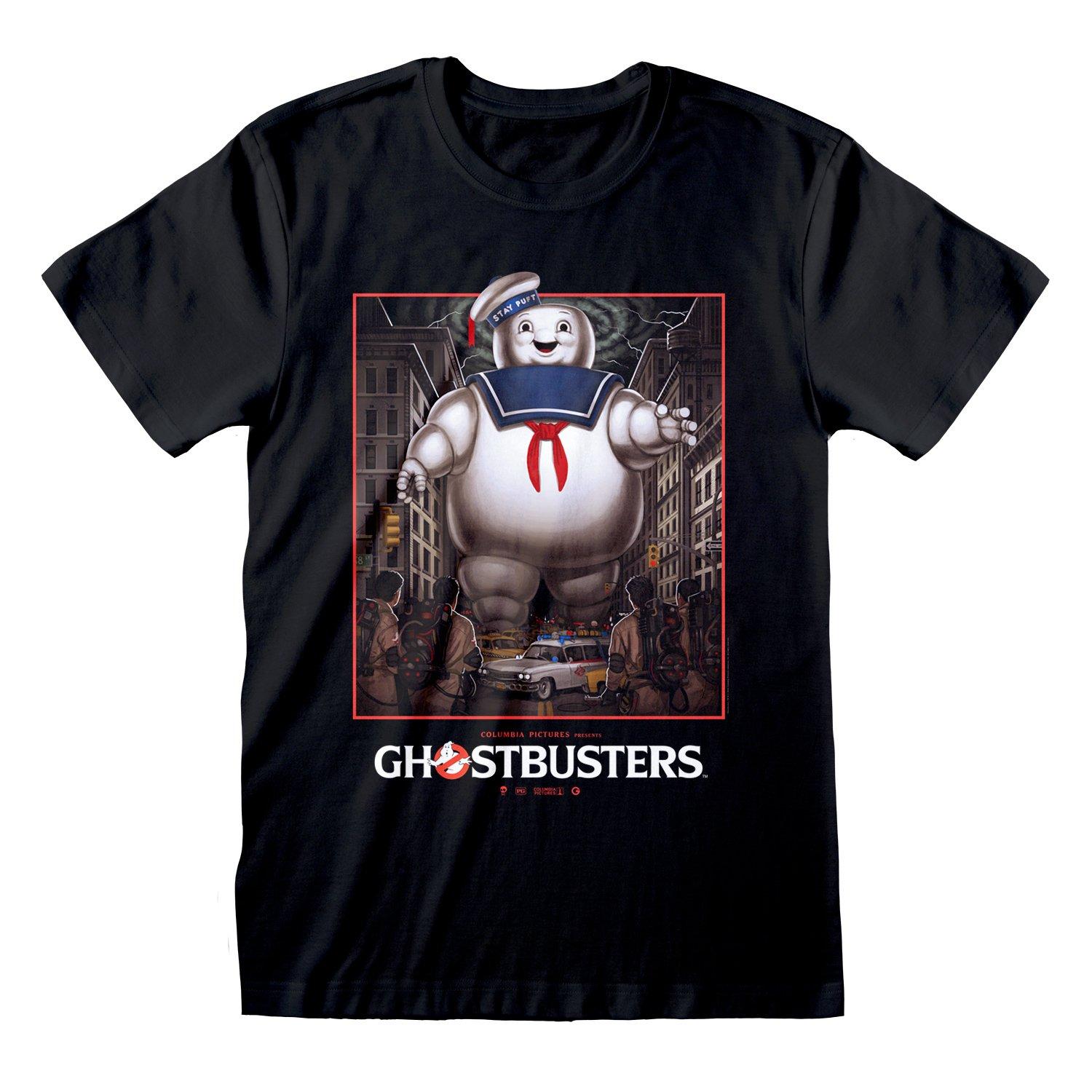 Erwachsenentshirt, Mit Schjriftzug Stay Puft Damen Schwarz S von Ghostbusters