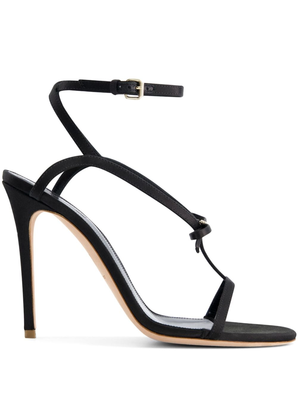 Giambattista Valli 90mm bow-embellished satin sandals - Black von Giambattista Valli