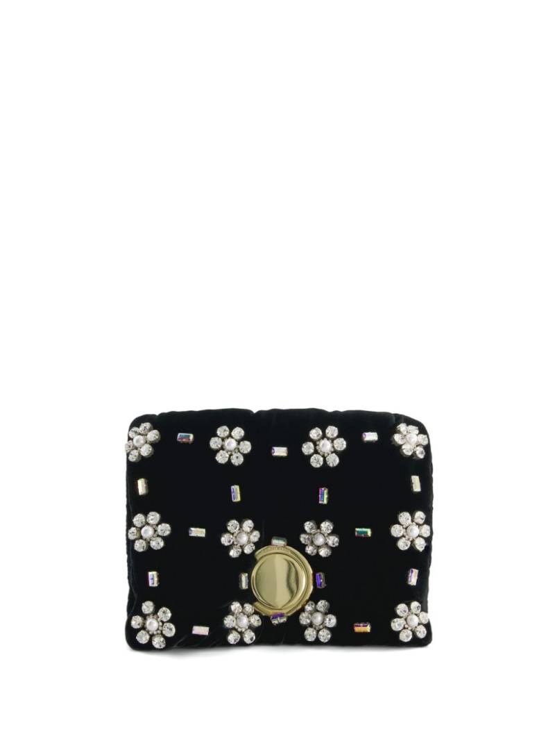 Giambattista Valli Airbag velvet clutch bag - Black von Giambattista Valli