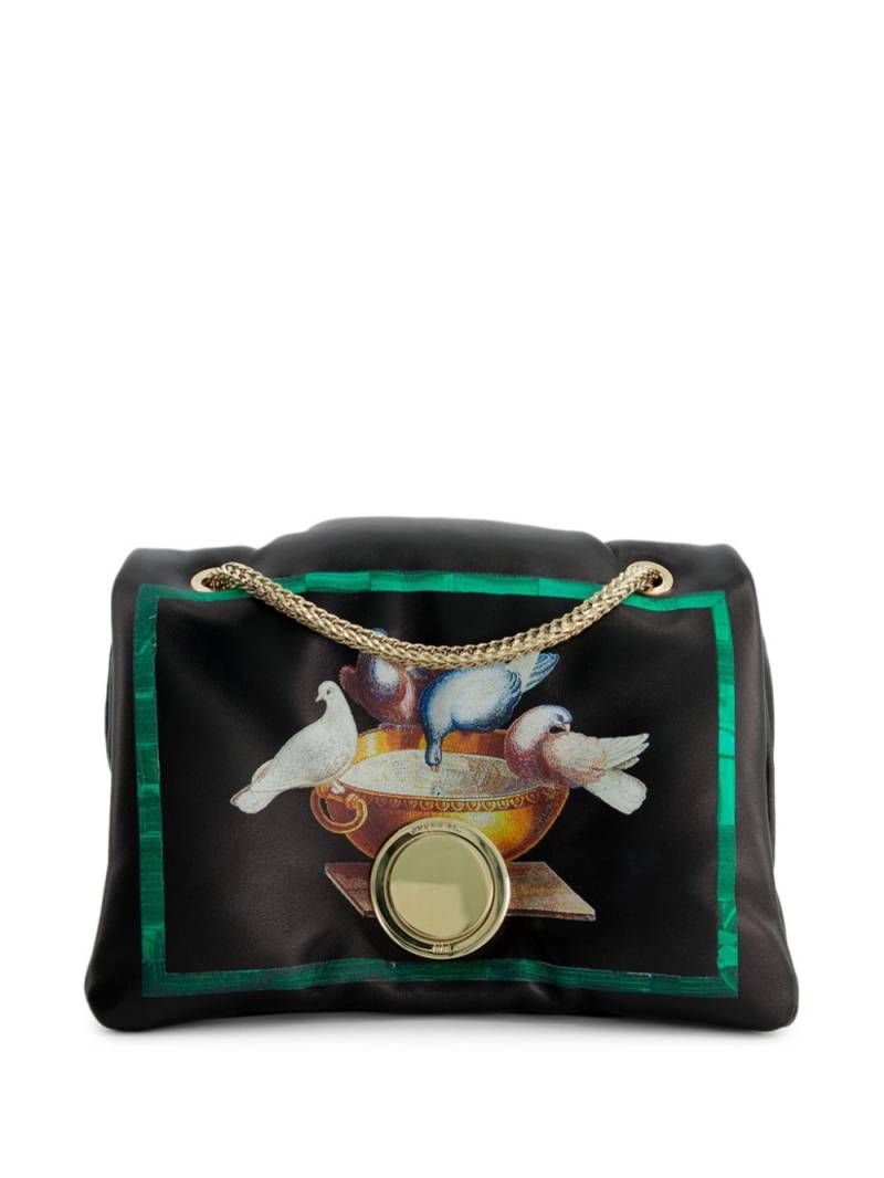 Giambattista Valli Birds Airbag leather mini bag - Black von Giambattista Valli