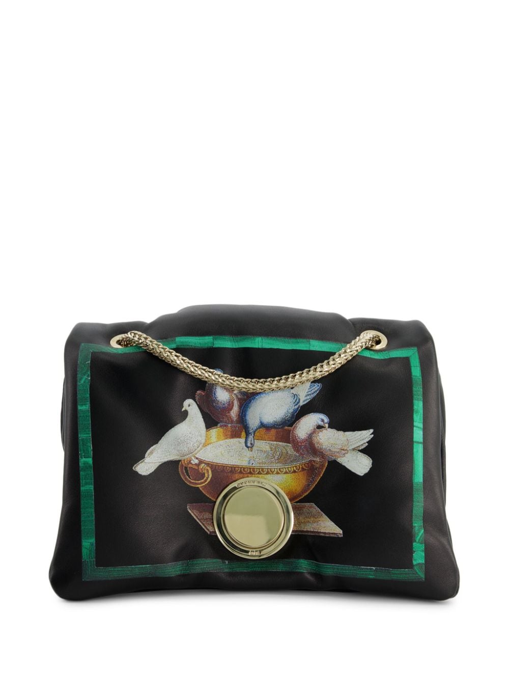 Giambattista Valli Birds Airbag leather shoulder bag - Black von Giambattista Valli