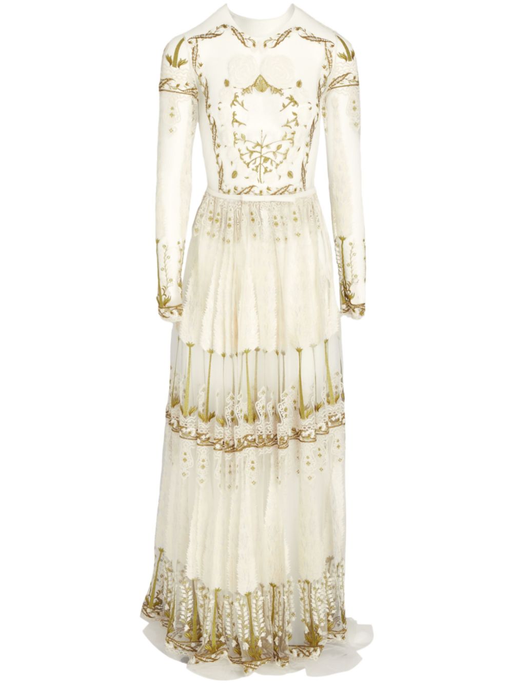 Giambattista Valli Jardin d'Eden embroidered tulle maxi dress - Neutrals von Giambattista Valli