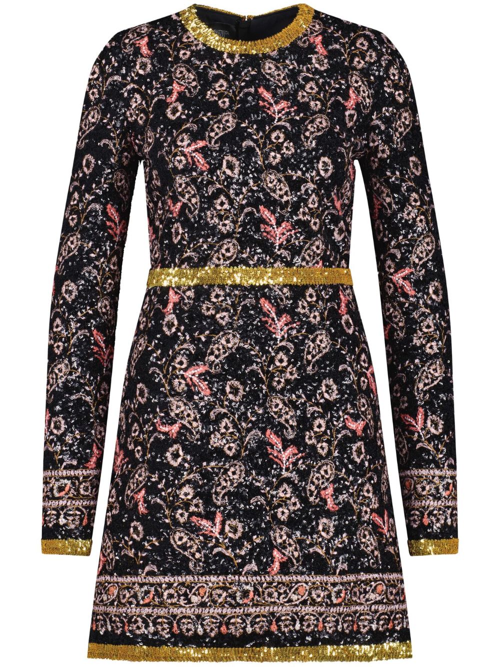 Giambattista Valli Popping Paisley-embroidered sequinned minidress - Black von Giambattista Valli