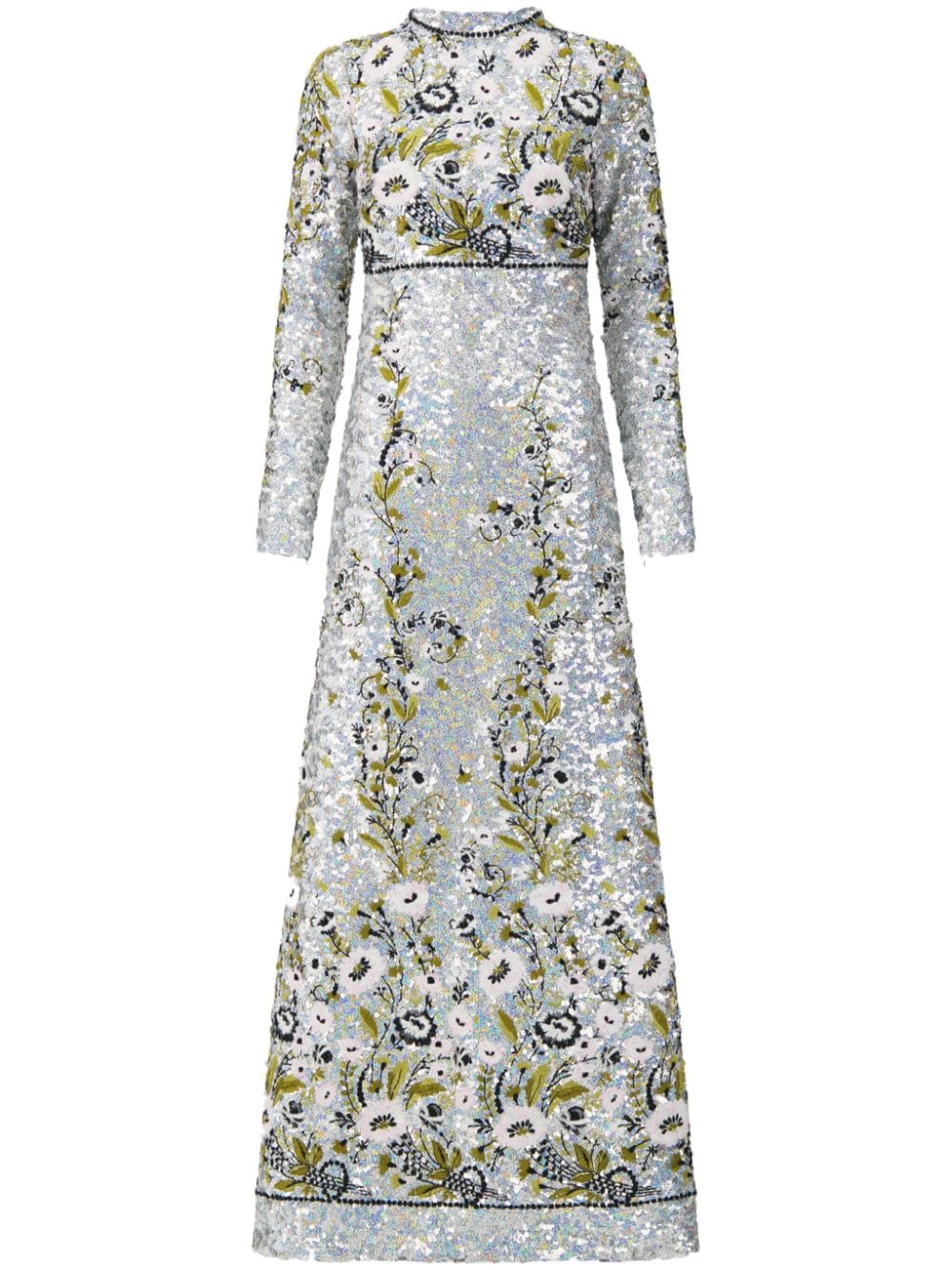 Giambattista Valli Ramages-embroidered sequinned gown - Silver von Giambattista Valli