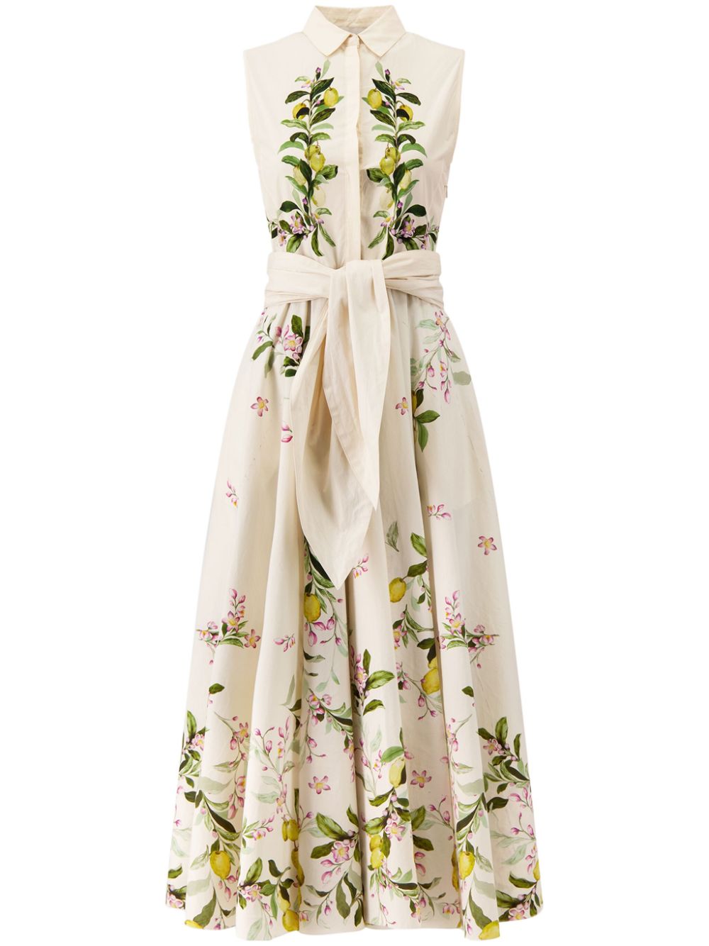 Giambattista Valli Saint-Tropez floral-print midi dress - Neutrals von Giambattista Valli