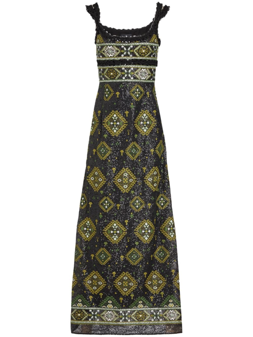 Giambattista Valli Tapisserie-print sequinned maxi dress - Black von Giambattista Valli