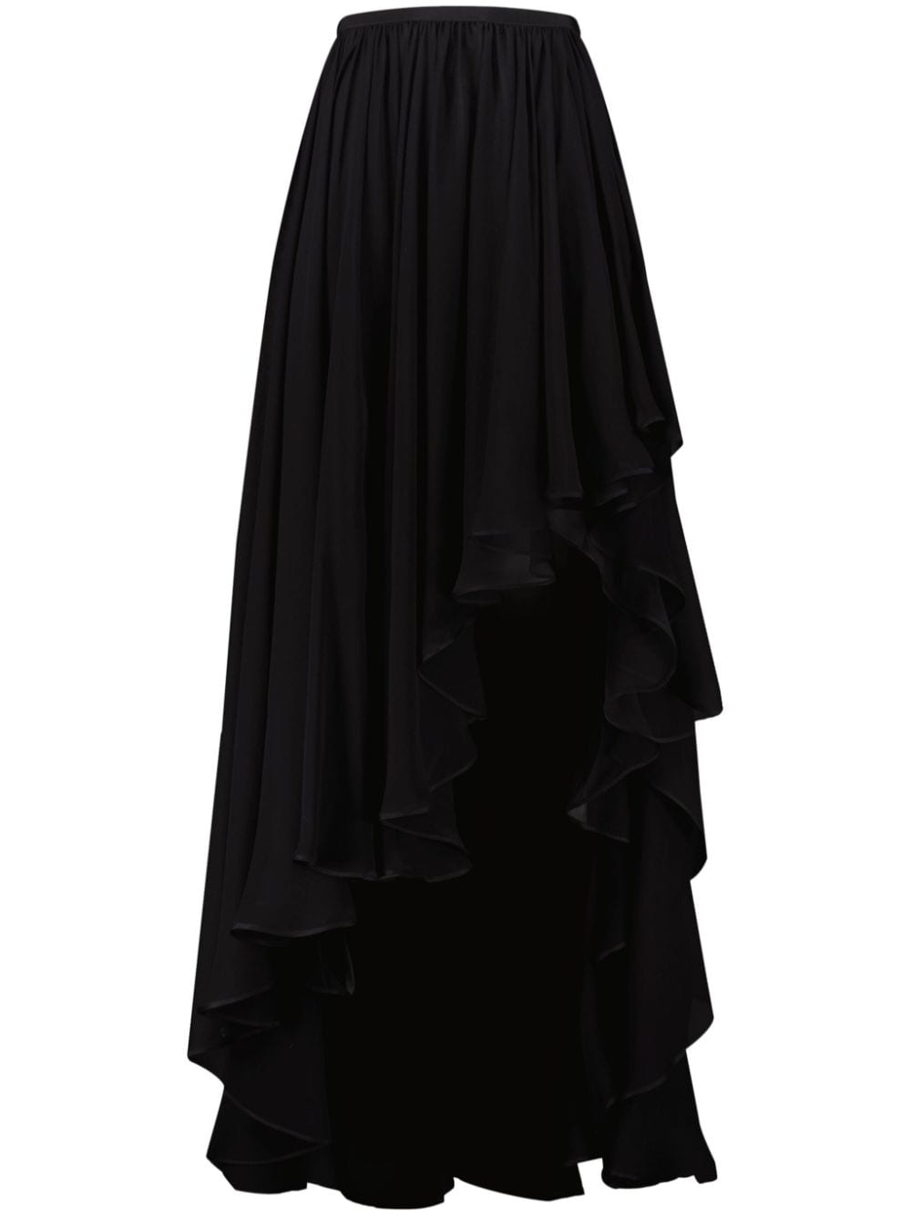 Giambattista Valli asymmetric georgette skirt - Black von Giambattista Valli