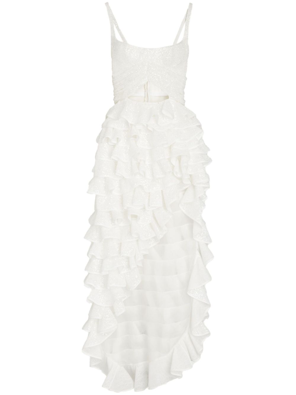 Giambattista Valli asymmetrical ruffled dress - White von Giambattista Valli