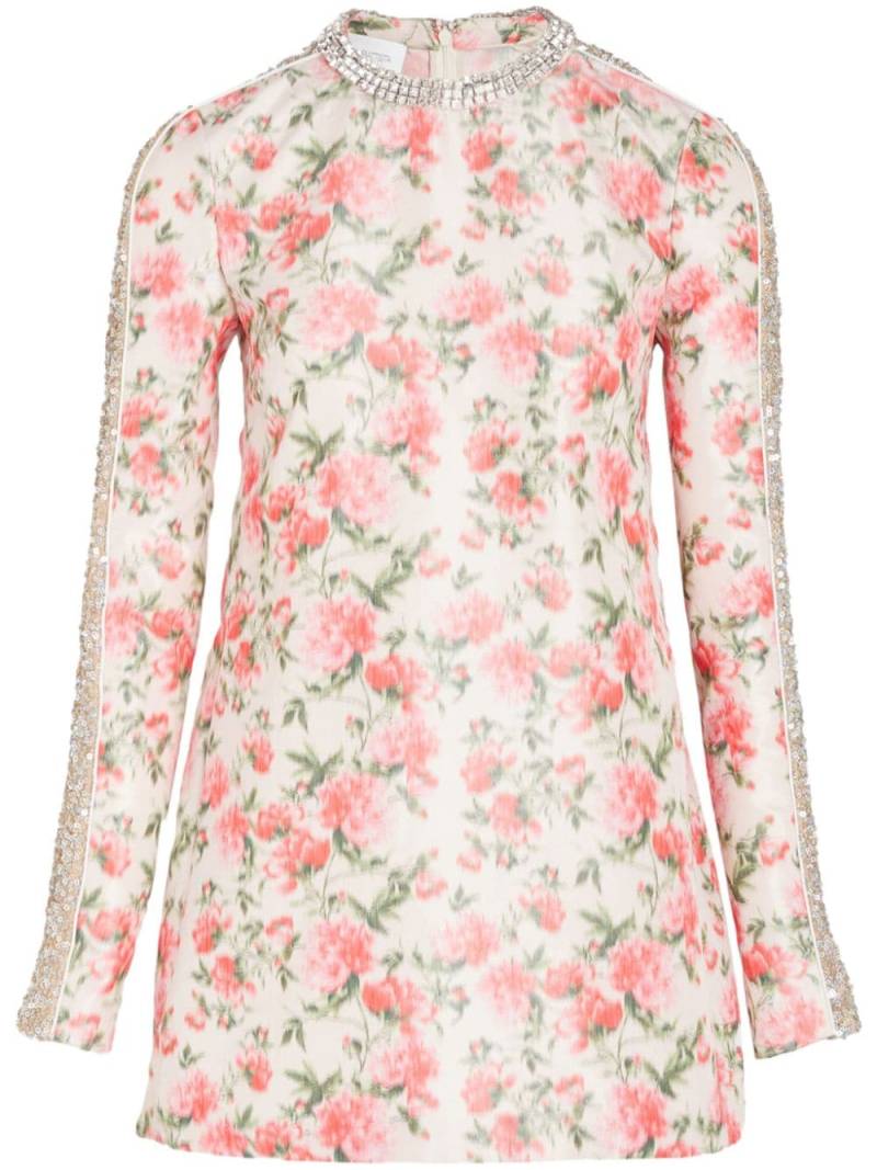 Giambattista Valli botanical long sleeve dress - White von Giambattista Valli