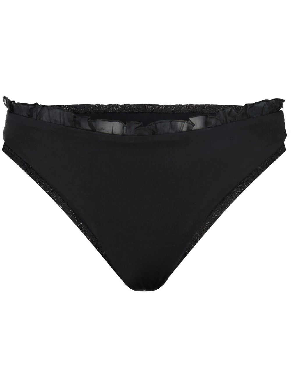 Giambattista Valli bow-detail ruffled bikini set - Black von Giambattista Valli