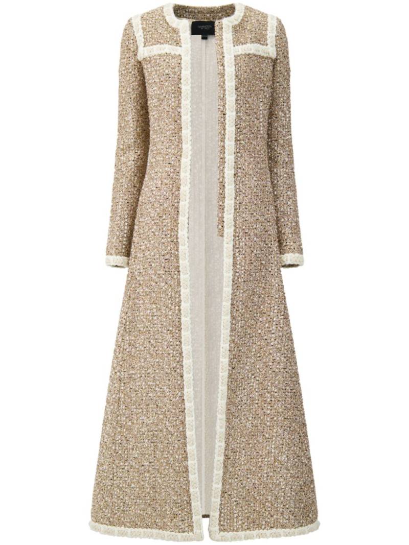 Giambattista Valli braided-trim tweed coat - Neutrals von Giambattista Valli