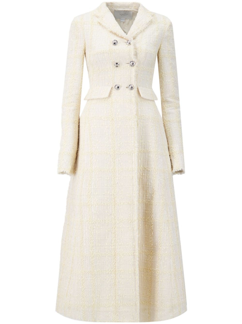 Giambattista Valli checked silk-tweed coat - Neutrals von Giambattista Valli