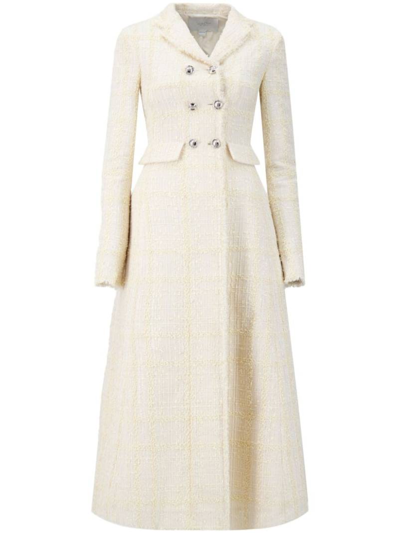 Giambattista Valli checked silk-tweed coat - Neutrals von Giambattista Valli