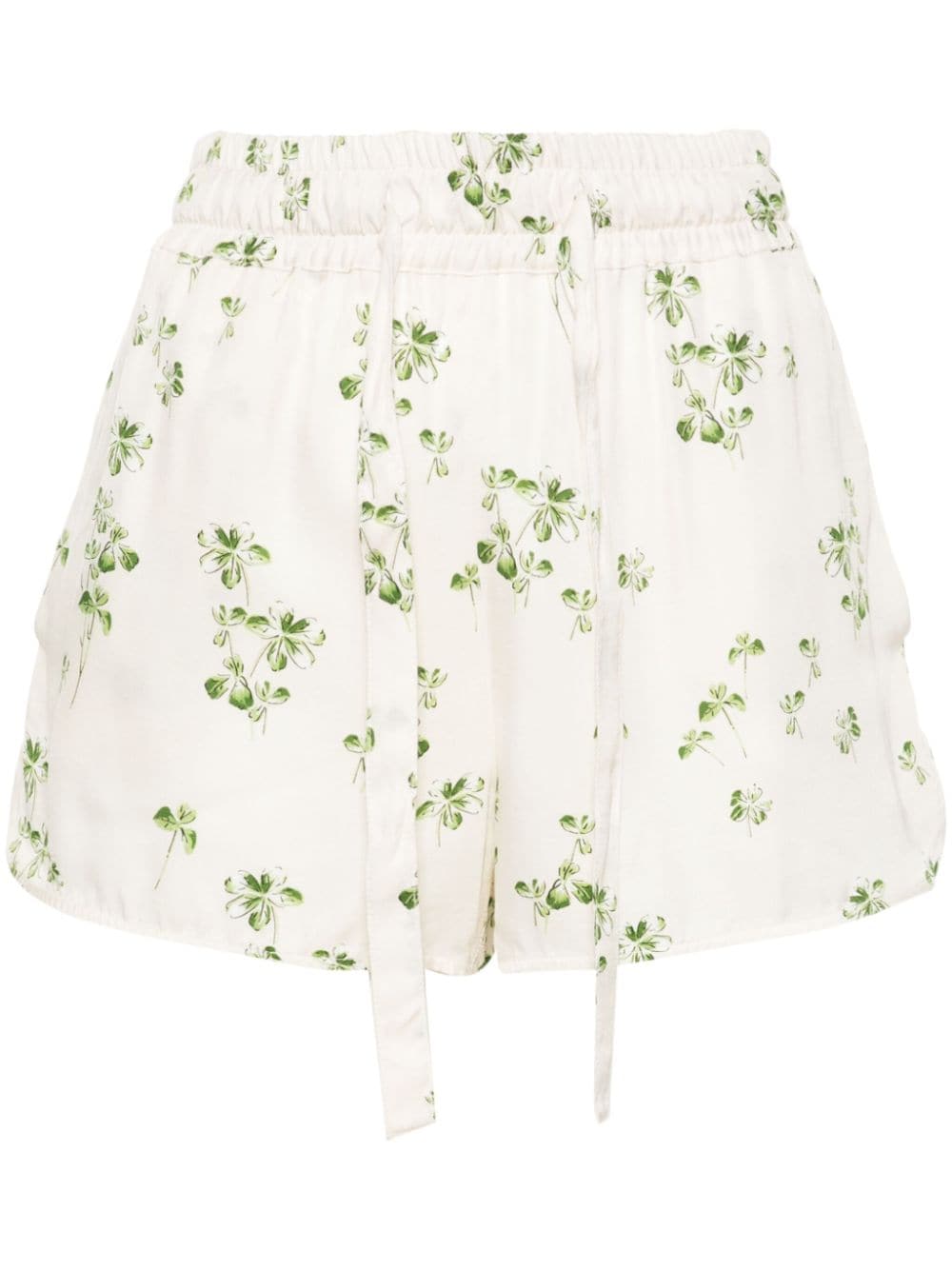 Giambattista Valli clover-print satin shorts - Neutrals von Giambattista Valli