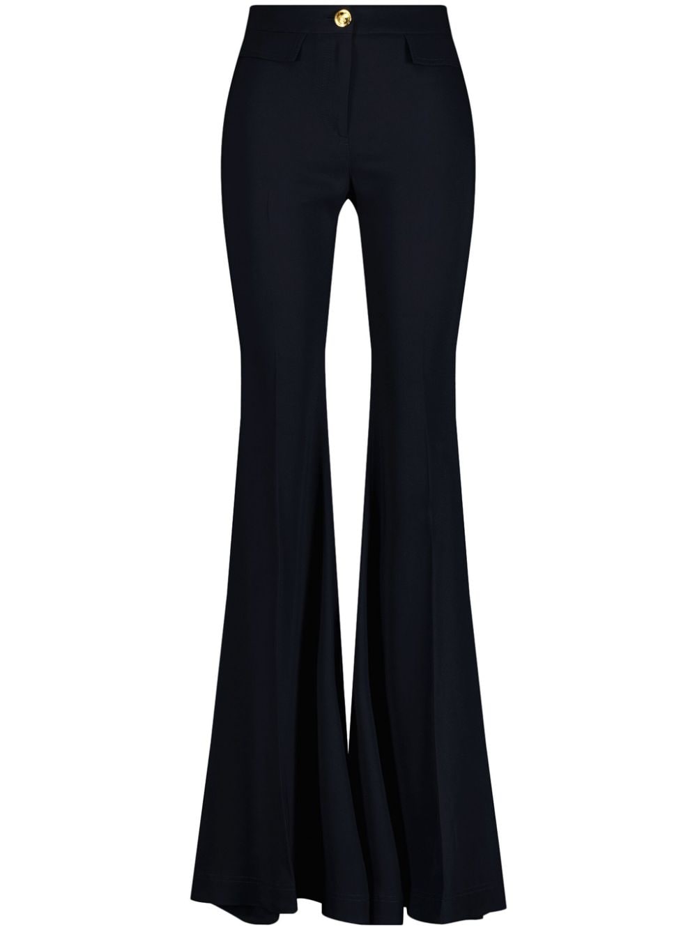 Giambattista Valli crepe-texture flared trousers - Black von Giambattista Valli