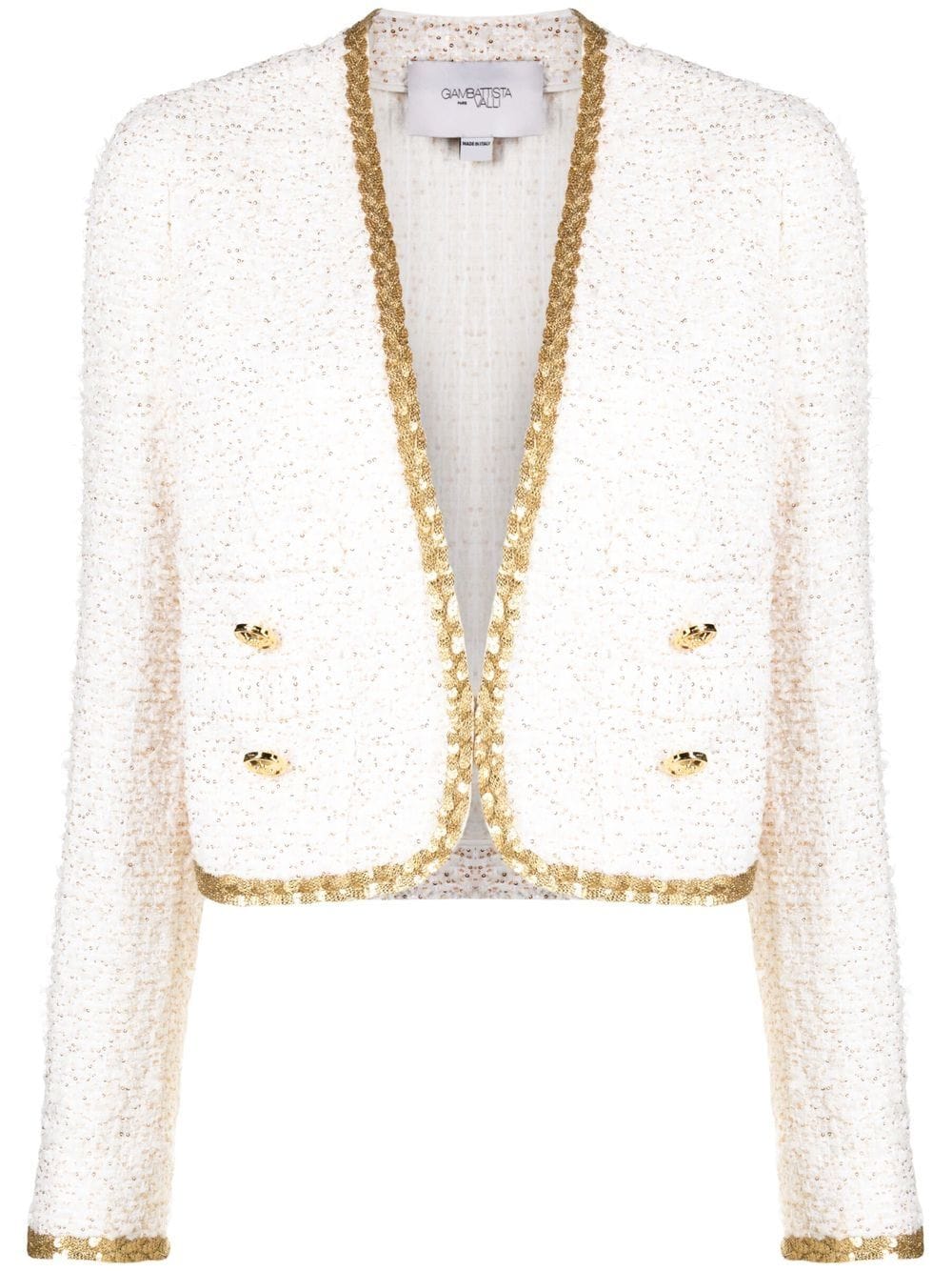 Giambattista Valli cropped tweed jacket - White von Giambattista Valli