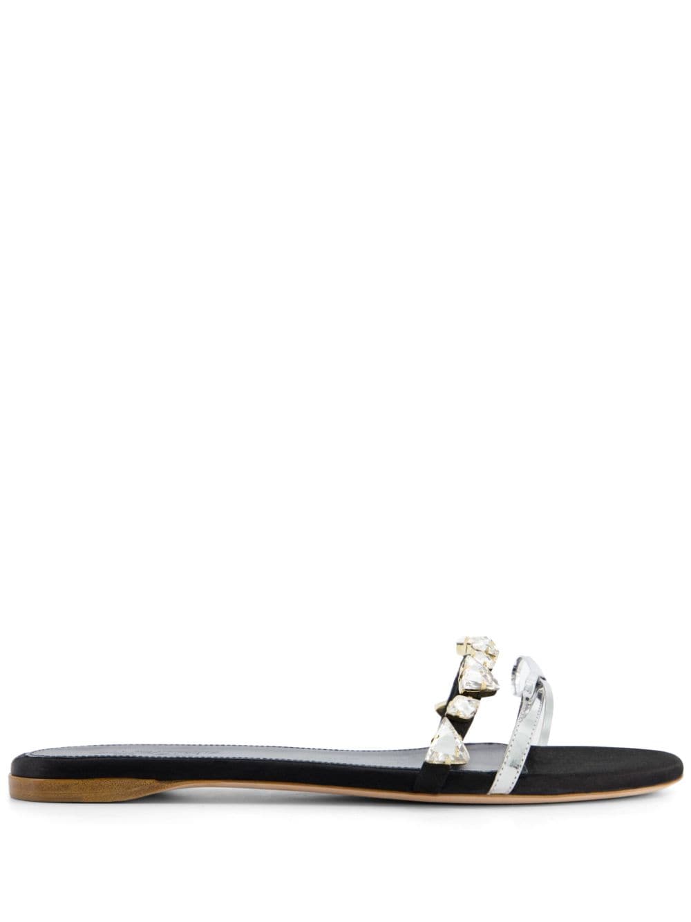 Giambattista Valli crystal-embellished leather sandals - Black von Giambattista Valli