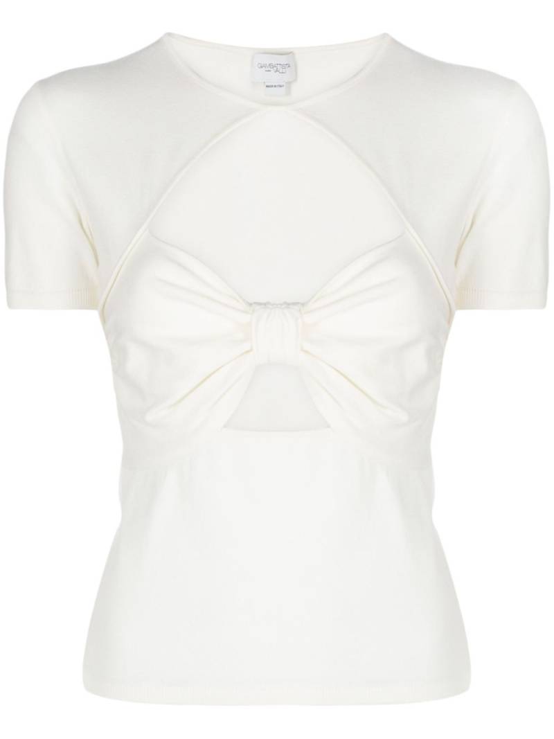 Giambattista Valli cut-out detailing short-sleeve top - White von Giambattista Valli