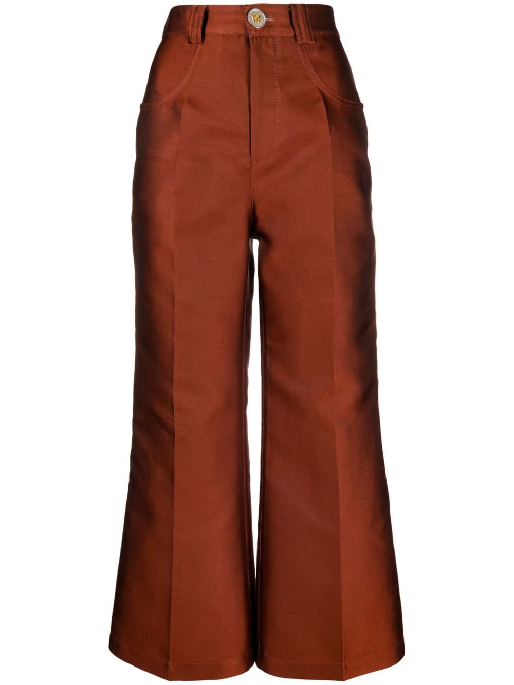 Giambattista Valli duchess satin flared trousers - Orange von Giambattista Valli