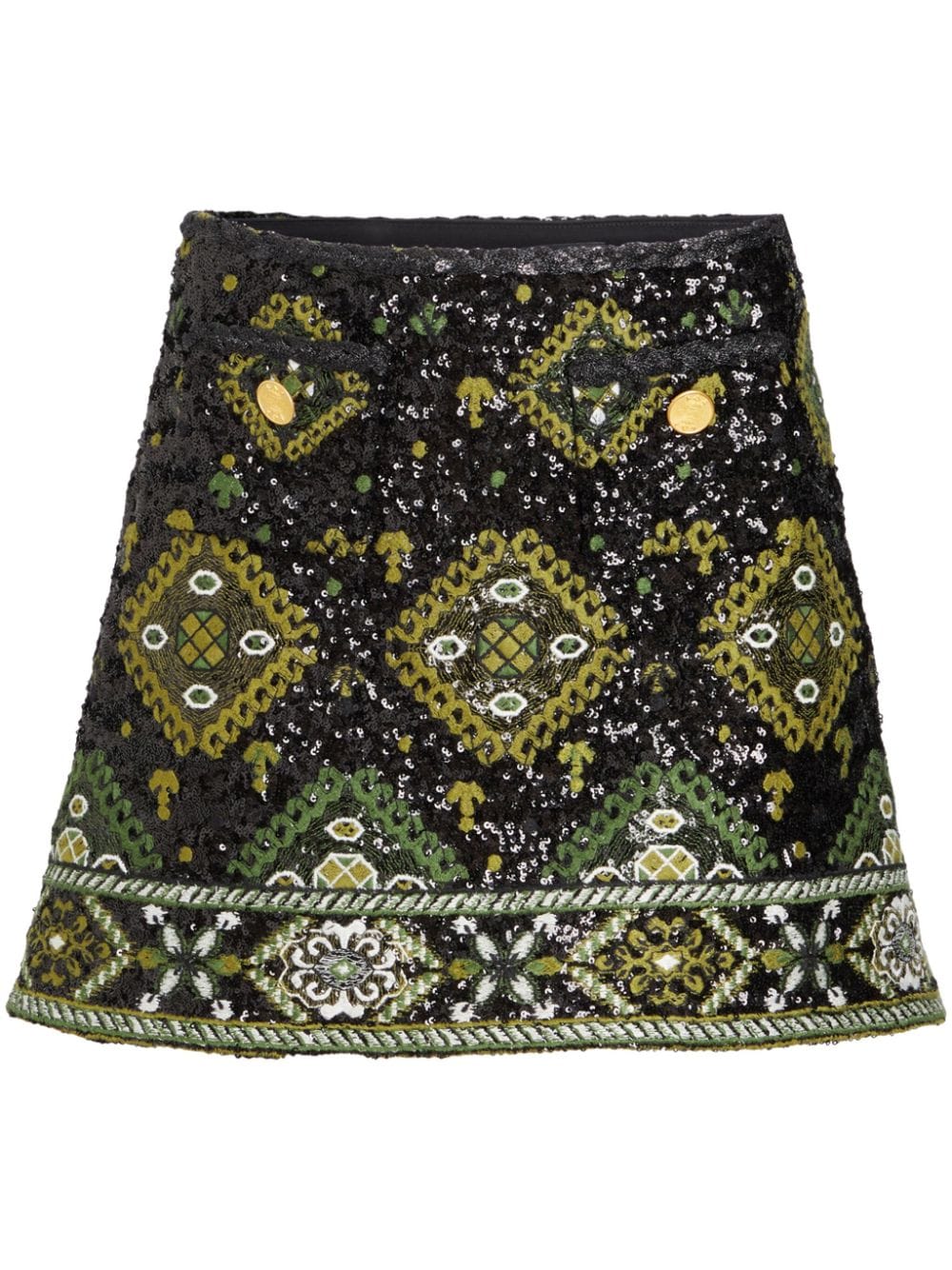 Giambattista Valli embroidered-design A-line mini skirt - Black von Giambattista Valli