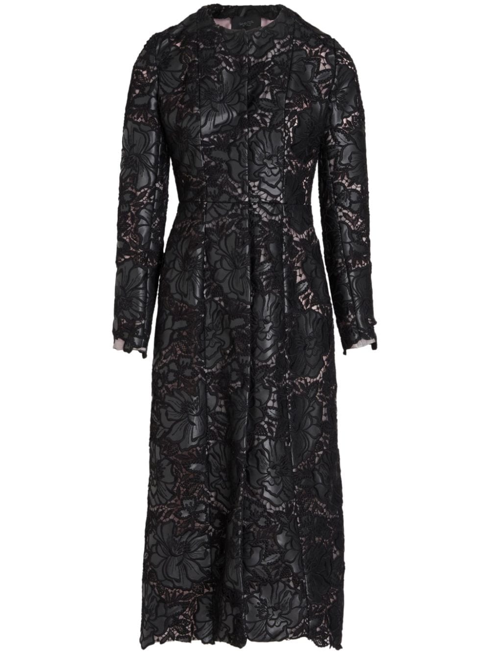 Giambattista Valli embroidered-design single-breasted coat - Black von Giambattista Valli