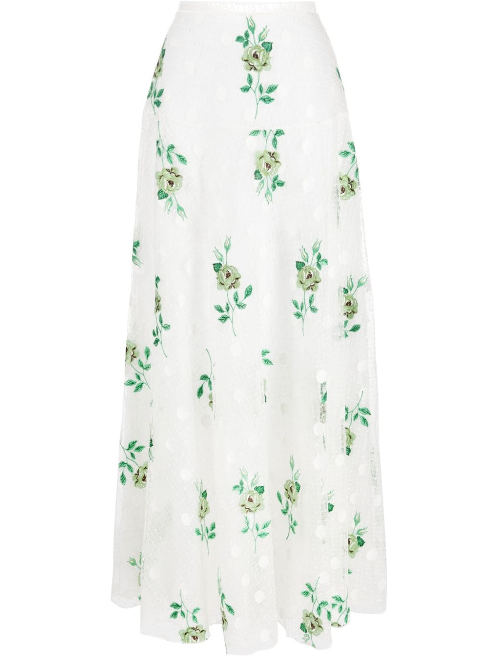 Giambattista Valli embroidered macramé maxi skirt - White von Giambattista Valli