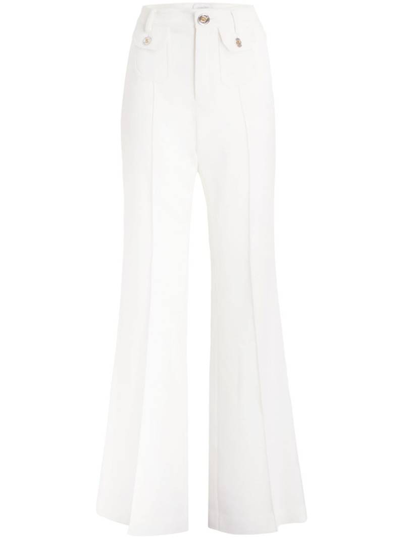 Giambattista Valli flared wool trousers - White von Giambattista Valli